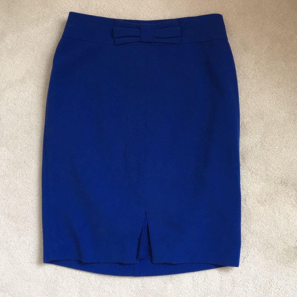 Banana Republic Blue Pencil skirt with Bow